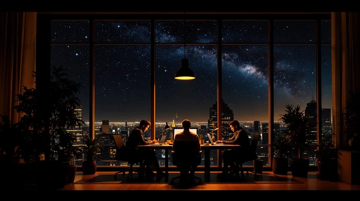 韩国电影小姐 品牌团队深夜工作场景